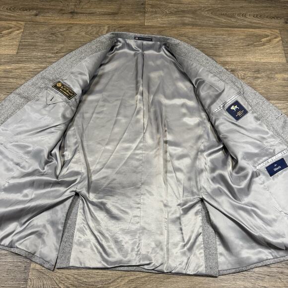 Hart Schaffner Marx Loro Piana 100% Cashmere Blazer Sz 46R Herringbone - Picture 11 of 16